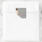 Vrijgezellenfeest Esemble Vierkante Sticker (Tas)