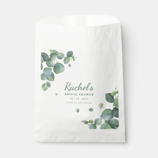 Vrijgezellenfeest Eucalyptus Greenery Floral Custo Bedankzakje (Voorkant)