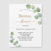 Vrijgezellenfeest eucalyptus greenery luxe magnetische uitnodiging (Voorkant)