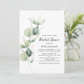 Vrijgezellenfeest Eucalyptus Greenery Script Kaart (Staand voorkant)