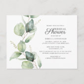 Vrijgezellenfeest Eucalyptus Greenery Script Uitnodiging Briefkaart (Voorkant)