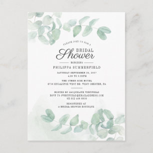 Vrijgezellenfeest Eucalyptus Greenery Succulent Fl Uitnodiging Briefkaart
