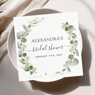 Vrijgezellenfeest Eucalyptus Greenery Succulent Servet