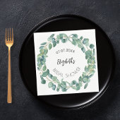 Vrijgezellenfeest eucalyptus groen krans servet