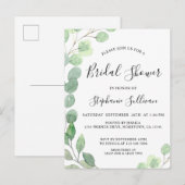 Vrijgezellenfeest Eucalyptus Invitation Briefkaart (Voorkant / Achterkant)