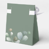 Vrijgezellenfeest Eucalyptus Script minimalistisch Bedankdoosjes (Achterkant)