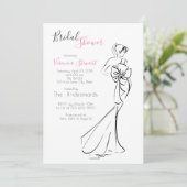 Vrijgezellenfeest Fashionillustratie Kaart (Staand voorkant)