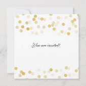 Vrijgezellenfeest Faux Gold Foil Glitter Lights Kaart (Achterkant)