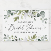 Vrijgezellenfeest Favors Elegant Greenery Mini Bot Sparkling Wijnetiket (Enkel label)