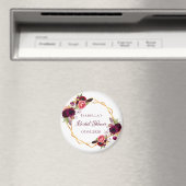 Vrijgezellenfeest floral gold geo white burgundy magneet (Insitu (Vaatwasser))