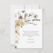 Vrijgezellenfeest Floral Hartelijk dank Bedankkaart (Achterkant)