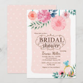 vrijgezellenfeest Floral Kaart (Voorkant / Achterkant)