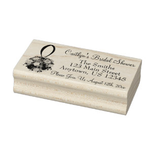 Vrijgezellenfeest Floral Rose Bouquet Wedding Addr Rubberstempel