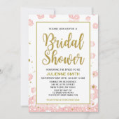 vrijgezellenfeest Floral | Roze en goudglitter Kaart (Voorkant)