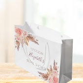 Vrijgezellenfeest florale blush roze pampas gras r groot cadeauzakje