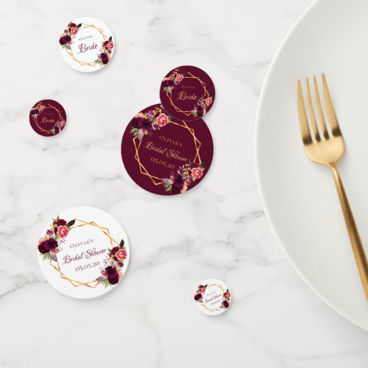 Vrijgezellenfeest florale goudgeometrische bogungn confetti (Groep)