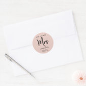 Vrijgezellenfeest Future Mrs Blush Pink Ronde Sticker (Envelop)