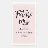 Vrijgezellenfeest Future Mrs Blush Pink Servet (Voorkant)