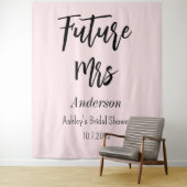 Vrijgezellenfeest Future Mrs Blush Pink Wandkleed (In situ)