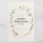 Vrijgezellenfeest Game Boho raadt de dreskaart Flyer (Achterkant)