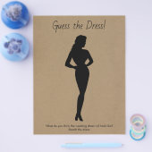 Vrijgezellenfeest Game Schets de trouwjurk Flyer (Enkel)