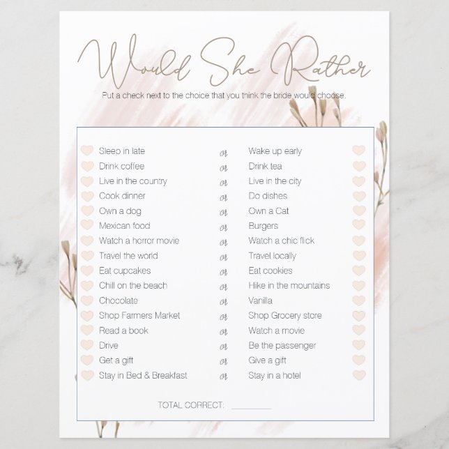 Vrijgezellenfeest Game zou ze een beetje modern Bo (Voorkant)