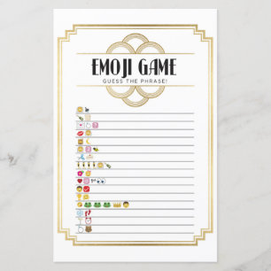 Vrijgezellenfeest games raden de Emoji Game Art De