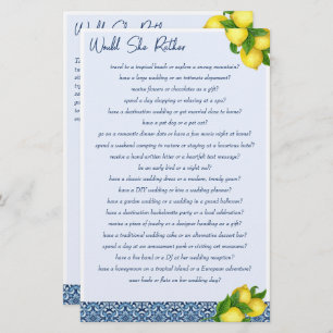 Vrijgezellenfeest games Wil ze liever spel Briefpapier