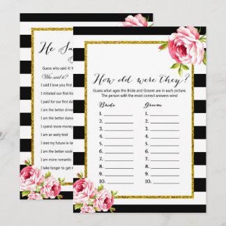 vrijgezellenfeest Games x2 - Wie zei | Hoe oud Kaart