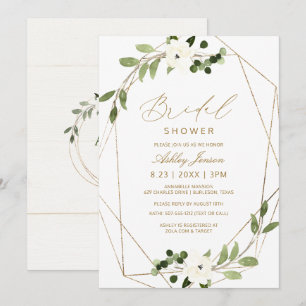 Vrijgezellenfeest geometrische groen wijnstokken W Kaart