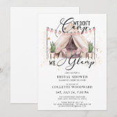 Vrijgezellenfeest Glamping Party Kaart (Voorkant / Achterkant)