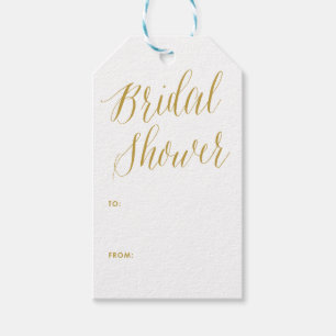 Vrijgezellenfeest Goud Modern Calligrafie Gift L Cadeaulabel