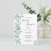 Vrijgezellenfeest greenery botanical call script briefkaart (Staand voorkant)