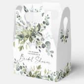 Vrijgezellenfeest Greenery Elegant Leafy Waterverf Bedankdoosjes (Geopend)