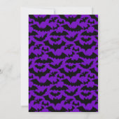 VRIJGEZELLENFEEST | Halloween Paars Bat Pattern Kaart (Achterkant)