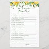 Vrijgezellenfeest Hoe goed ken jij Game Kaart (Voorkant)