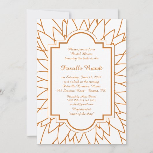 Vrijgezellenfeest Honoring, Monet's Dahlia stijl, Kaart (Voorkant)