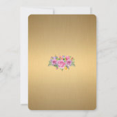 vrijgezellenfeest Honoring, unicorn, metaalgoud, b Kaart (Achterkant)