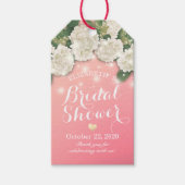 Vrijgezellenfeest Hydrangea Flowers String Lights  Cadeaulabel (Voorkant)