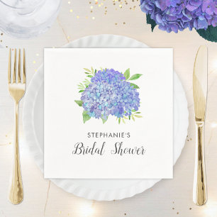 Vrijgezellenfeest Hydrangea Paarse bloemenservette Servet