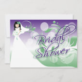 Vrijgezellenfeest in een groen, Paarse en wit Kaart (Voorkant)