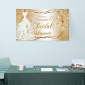 Vrijgezellenfeest in Gold Glitter 2 Spandoek (Beurs)