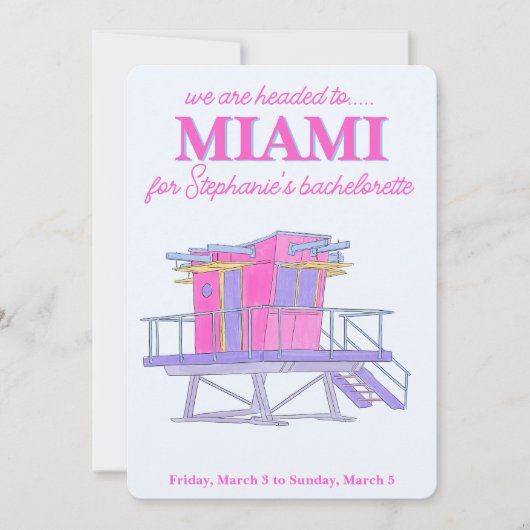 vrijgezellenfeest in Miami Beach Kaart (Voorkant)
