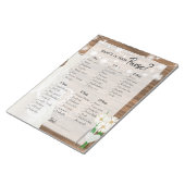 Vrijgezellenfeest in Rustic Wood String Lights Gam Notitieblok (Schuin)