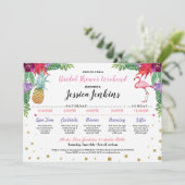 Vrijgezellenfeest Itinerary Aloha Flamingo Pineapp Programma (Staand voorkant)