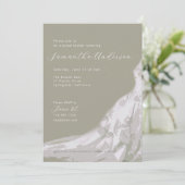 Vrijgezellenfeest Jurk Gown Taupe Kaart (Staand voorkant)