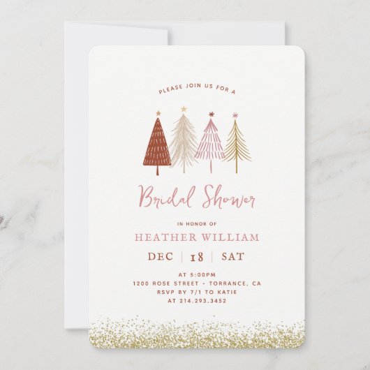 Vrijgezellenfeest kerstboom Winter Wonderland Kaart (Voorkant)