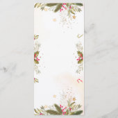 Vrijgezellenfeest kerstbruiloft menu (Achterkant)