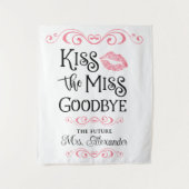 Vrijgezellenfeest kus de Miss Goodbye aangepaste k Wandkleed (Voorkant)
