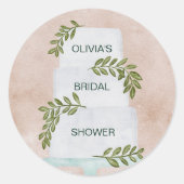 Vrijgezellenfeest Label, bruiloft Cake Envelope Se Ronde Sticker (Voorkant)